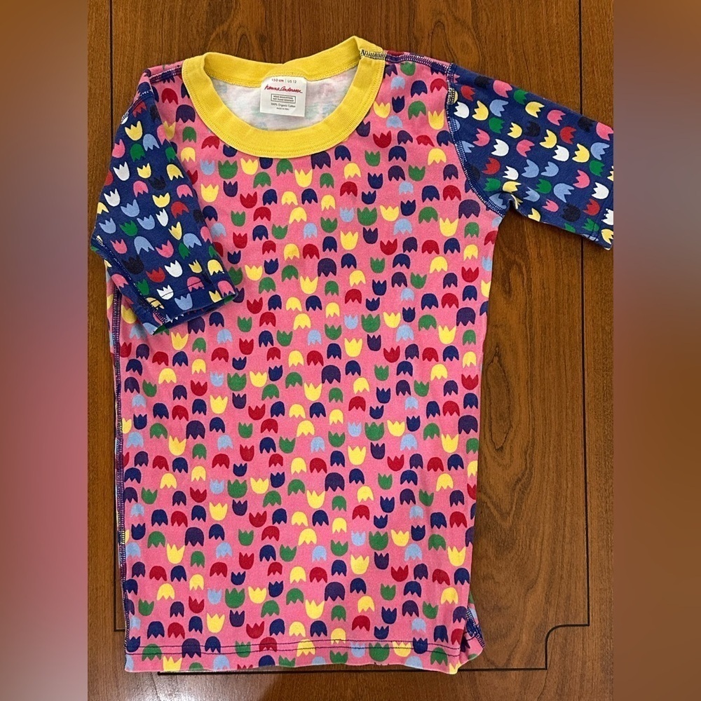 Hanna Andersson Girls Organic Cotton Tulip Print Dress Size 150 (US 0-3mos)